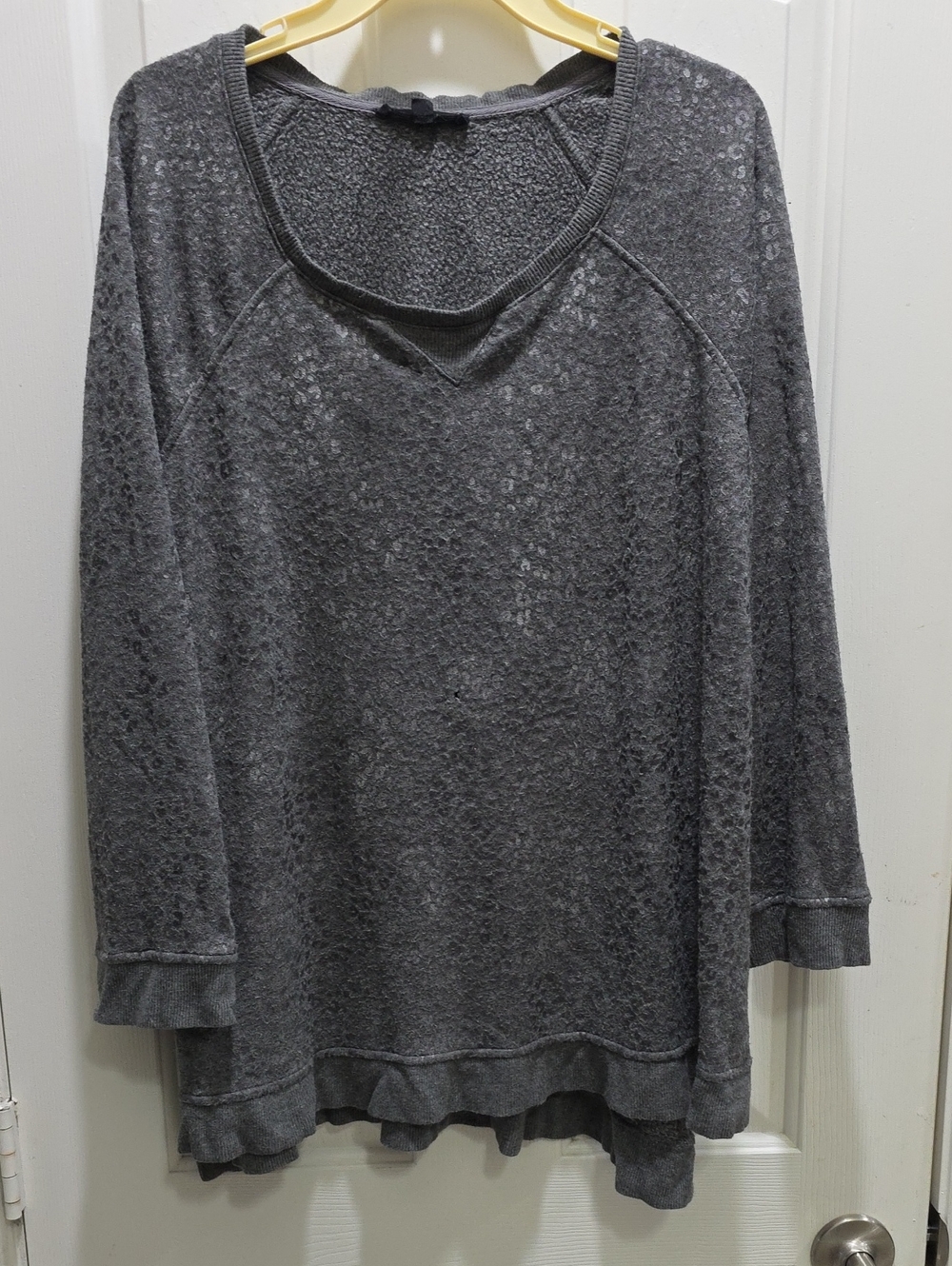 Jane and Delancey Charcoal Gray Lightweight Pullover Sweatshirt